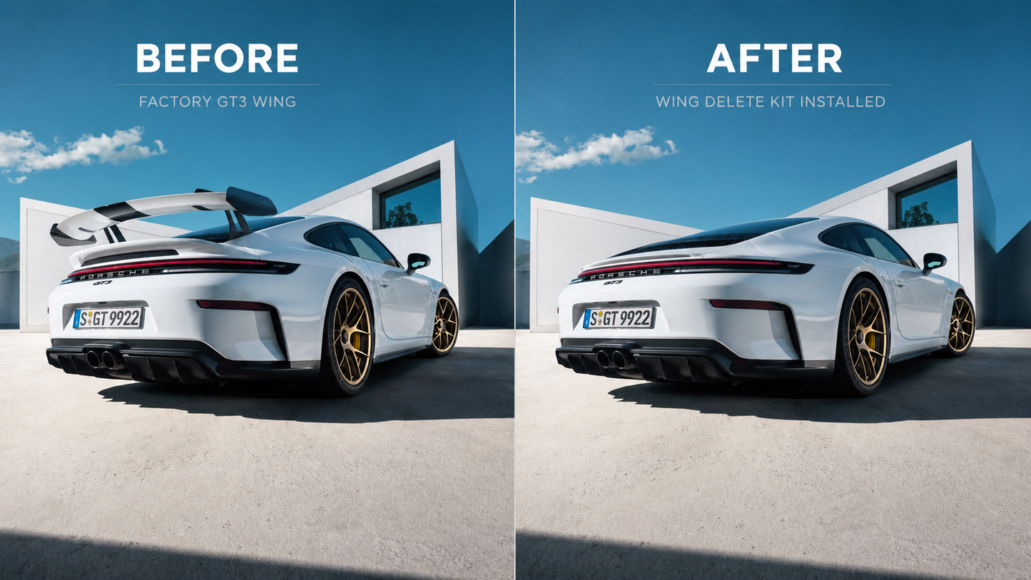 Porsche 992 GT3 Wing Delete Kit | Rear Wing Removal Kit